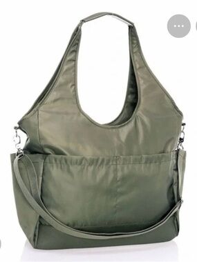 thirty-one Olive Green Convertible Tote with Shoulder Strap